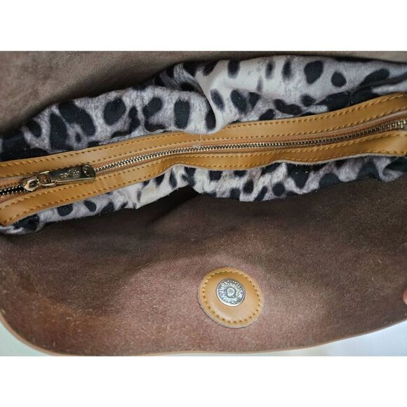 Co Lab light brown leather large crossbody bag. - Picture 4 of 6